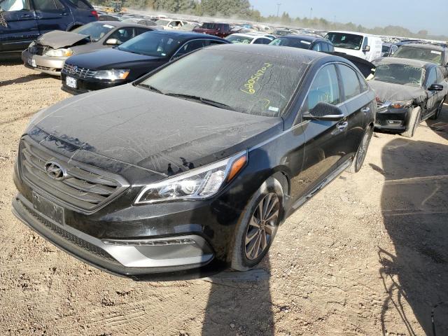 5NPE34AF0FH143548 - 2015 HYUNDAI SONATA SPO BLACK photo 2