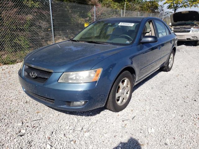 5NPEU46CX6H171563 - 2006 HYUNDAI SONATA GLS BLUE photo 2