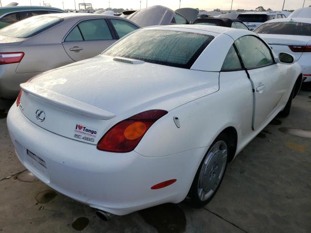 JTHFN48Y720027498 - 2002 LEXUS SC 430 WHITE photo 4