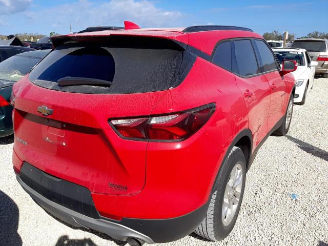 3GNKBBRA0KS702459 - 2019 CHEVROLET BLAZER 1LT RED photo 4