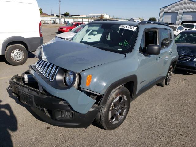 ZACCJAAB0HPG05416 - 2017 JEEP RENEGADE S Mavi foto 2