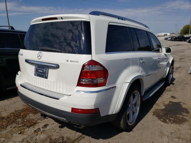 4JGBF86E19A457394 - 2009 MERCEDES-BENZ GL 550 4MA WHITE photo 4