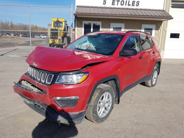 3C4NJDAB7MT587719 - 2021 JEEP COMPASS SP RED photo 2