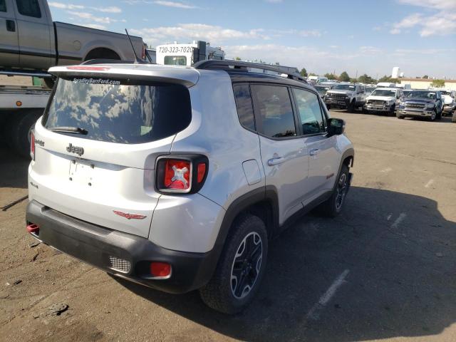 ZACCJBCT2GPD62301 - 2016 JEEP RENEGADE T SILVER photo 4