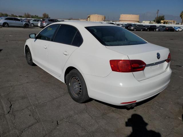 3VW2K7AJ1DM268123 - 2013 VOLKSWAGEN JETTA BASE WHITE photo 3