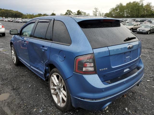 2FMDK4AC3ABA11307 - 2010 FORD EDGE SPORT BLUE photo 3