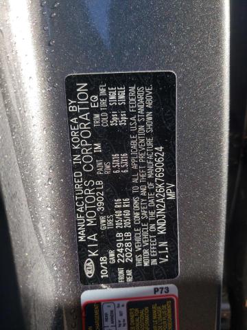 KNDJN2A26K7690624 - 2019 KIA SOUL GRAY photo 10