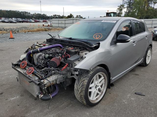 JM1BL1L37D1714896 - 2013 MAZDA SPEED 3 SILVER photo 2