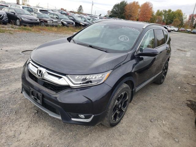 2HKRW2H93KH124242 - 2019 HONDA CR-V TOURI GRAY photo 2