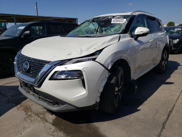 5N1AT3CB5MC693447 - 2021 NISSAN ROGUE SL WHITE photo 2