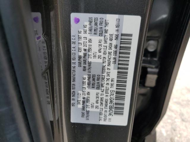 3MVDMBBL6MM317419 - 2021 MAZDA CX-30 SELE GRAY photo 10