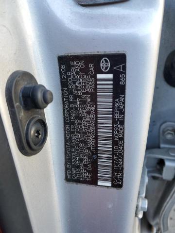 JTDBT903894059401 - 2009 TOYOTA YARIS SILVER photo 10