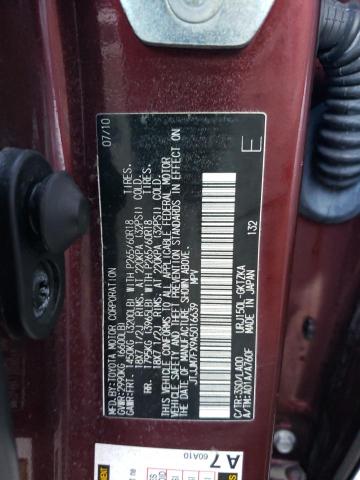 JTJJM7FX9A5016639 - 2010 LEXUS GX 460 PRE BURGUNDY photo 10