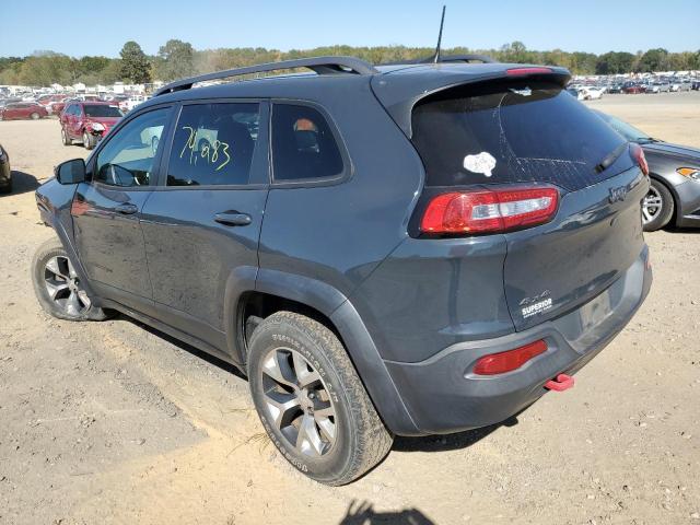 1C4PJMBS0HW633690 - 2017 JEEP CHEROKEE T GRAY photo 3