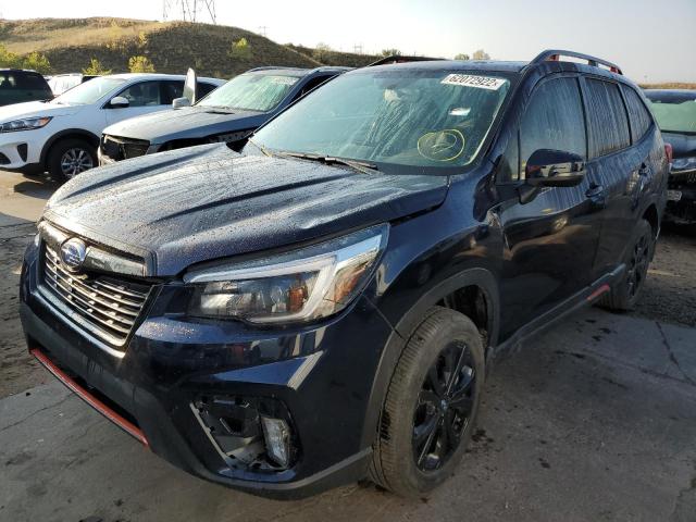 JF2SKARC0MH539149 - 2021 SUBARU FORESTER S BLUE photo 2