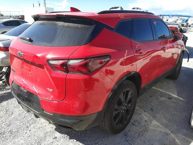 3GNKBERS1KS690638 - 2019 CHEVROLET BLAZER RS RED photo 4