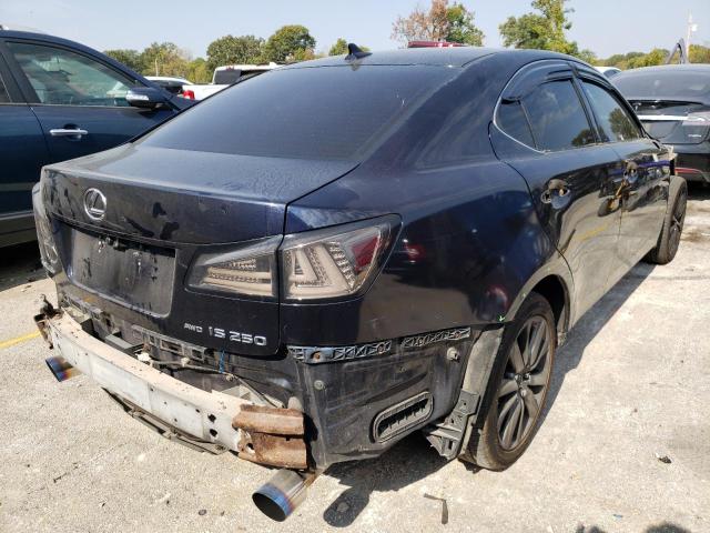 JTHCK262372015360 - 2007 LEXUS IS 250 BLUE photo 4