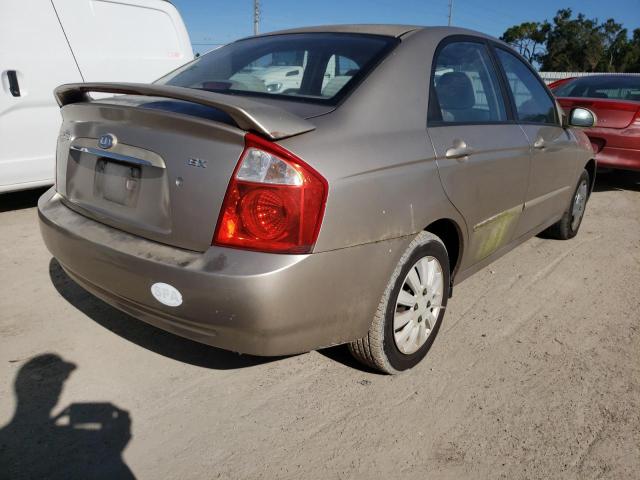 KNAFE121055124252 - 2005 KIA SPECTRA LX TAN photo 4