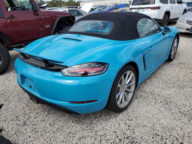 WP0CA2A86JS210635 - 2018 PORSCHE BOXSTER BLUE photo 4