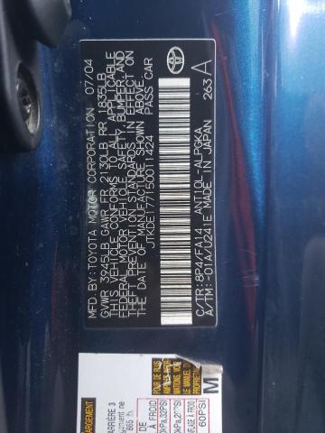 JTKDE177150011424 - 2005 TOYOTA SCION TC ლურჯი ფოტო 10