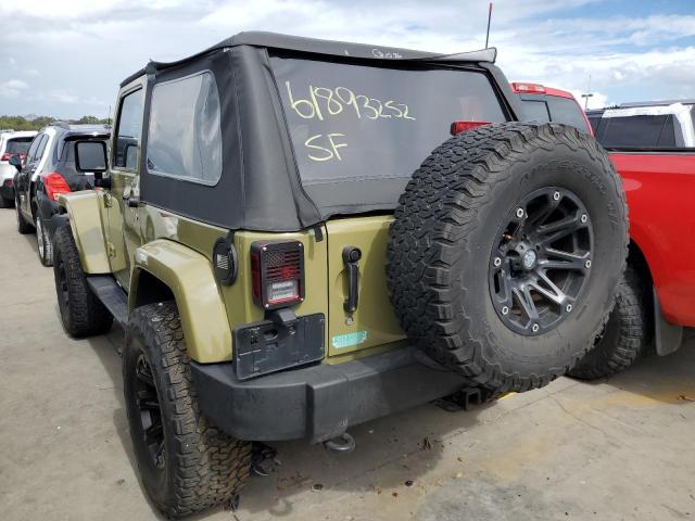 1C4AJWBG8DL614751 - 2013 JEEP WRANGLER S GREEN photo 3