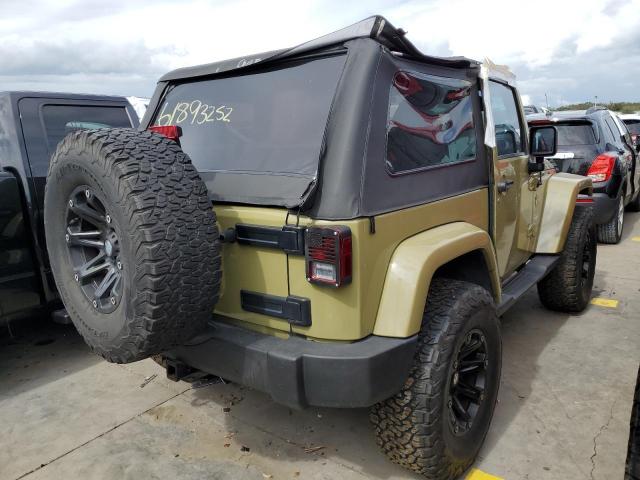 1C4AJWBG8DL614751 - 2013 JEEP WRANGLER S GREEN photo 4