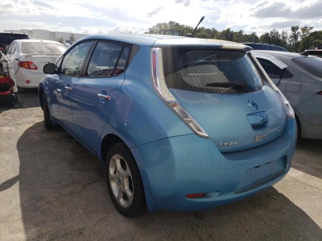 JN1AZ0CP0CT018250 - 2012 NISSAN LEAF SV BLUE photo 3