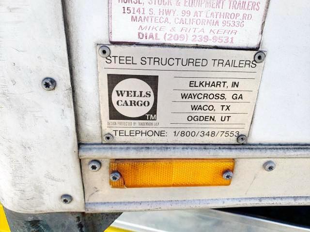 1WC200F27R4017785 - 1994 WELLS CARGO TRAILER WHITE photo 8