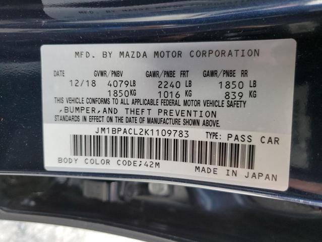 JM1BPACL2K1109783 - 2019 MAZDA 3 PREFERRE BLUE photo 10