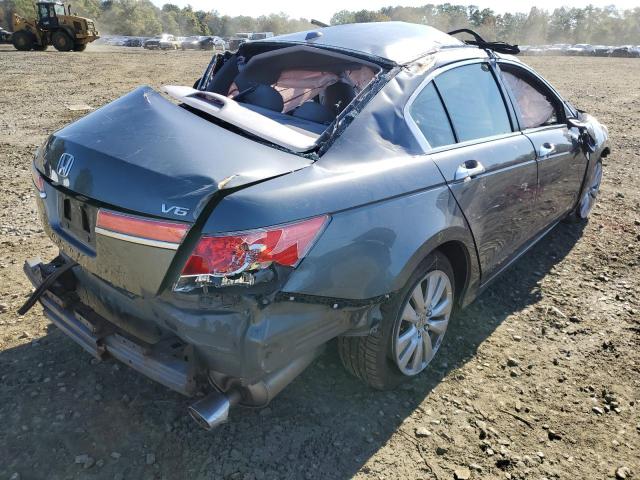 1HGCP3F87BA004388 - 2011 HONDA ACCORD EXL GRAY photo 4