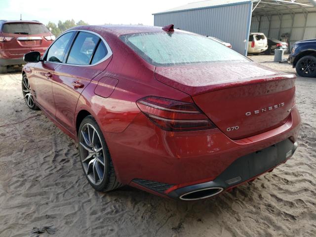 KMTG54TE2NU093796 - 2022 GENESIS G70 BASE RED photo 3