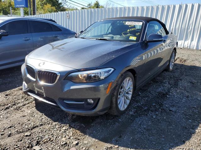 WBA1L9C56GV325351 - 2016 BMW 228 XI SUL GRAY photo 2