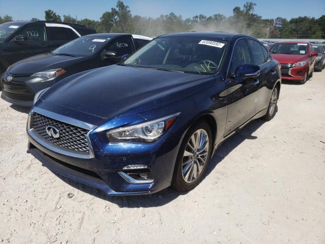 JN1EV7BP4MM706531 - 2021 INFINITI Q50 LUXE BLUE photo 2