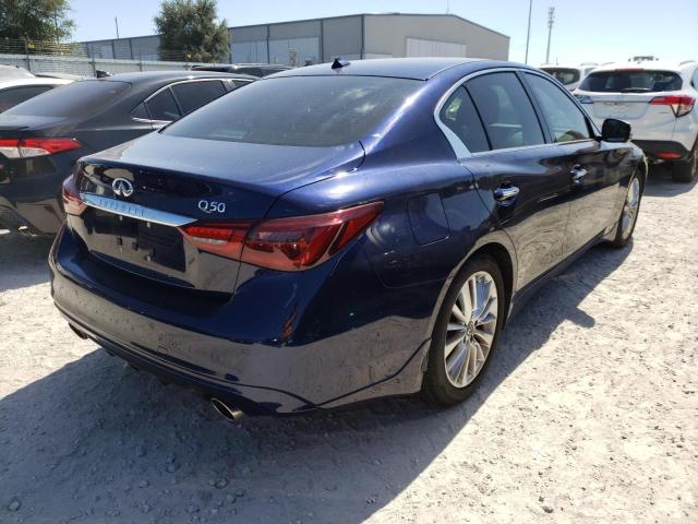 JN1EV7BP4MM706531 - 2021 INFINITI Q50 LUXE BLUE photo 4