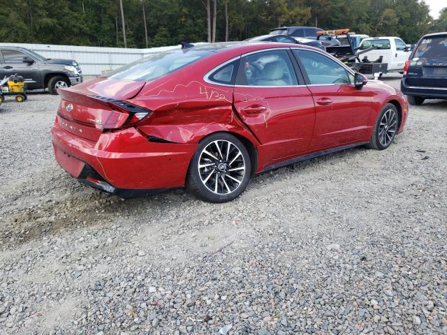 5NPEH4J25MH064680 - 2021 HYUNDAI SONATA LIM RED photo 4