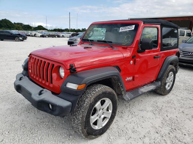 1C4GJXAG0KW562934 - 2019 JEEP WRANGLER S RED photo 2
