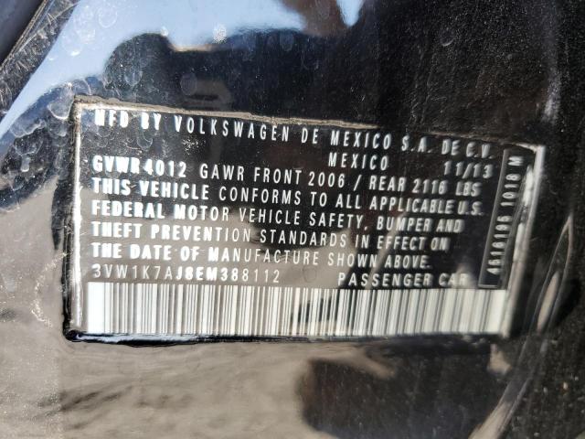 3VW1K7AJ8EM388112 - 2014 VOLKSWAGEN JETTA BASE 黑色 照片 10