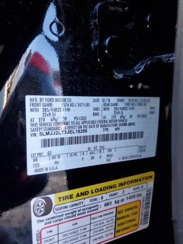 5LMJJ2LT3JEL18288 - 2018 LINCOLN NAVIGATOR 黑色 照片 10