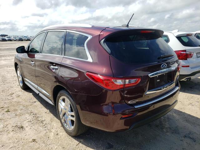 5N1AL0MN7DC323253 - 2013 INFINITI JX35 BURGUNDY photo 3