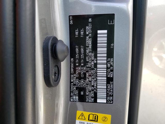 JTJYARBZ7K2157254 - 2019 LEXUS NX 300 BAS 灰色 照片 10