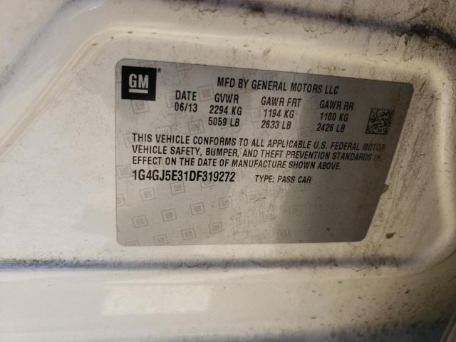 1G4GJ5E31DF319272 - 2013 BUICK LACROSSE T CREAM photo 10