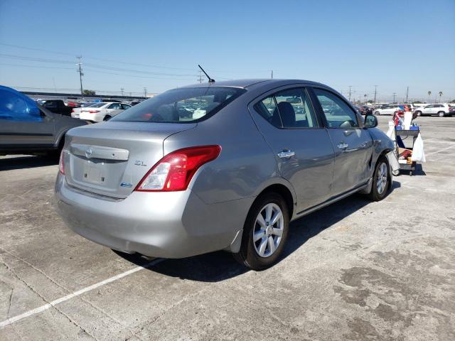 3N1CN7AP2CL858597 - 2012 NISSAN VERSA S GRAY photo 4