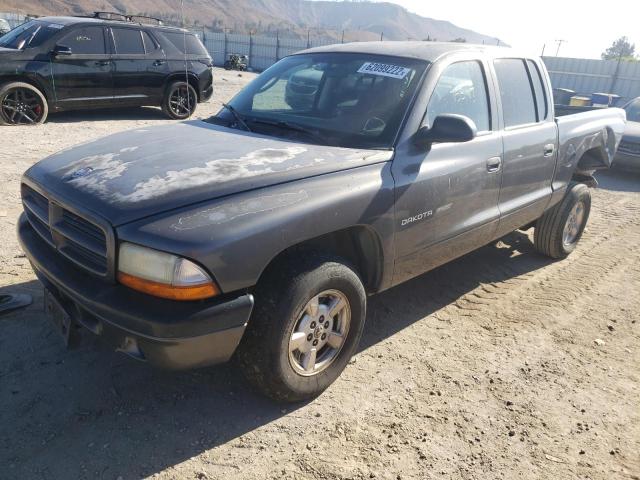 1B7HL38XX2S700824 - 2002 DODGE DAKOTA QUA GRAY photo 2