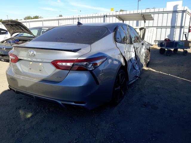 4T1B61HK6KU259683 - 2019 TOYOTA CAMRY XSE SILVER photo 4