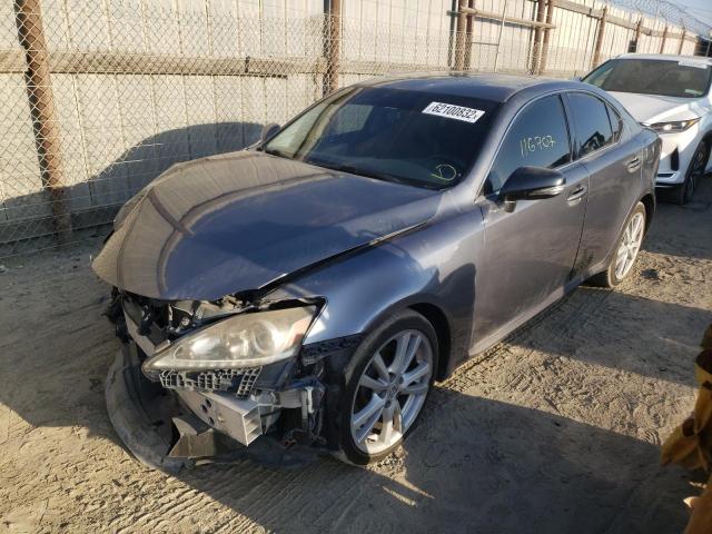 JTHBF5C21D5190349 - 2013 LEXUS IS 250 GRAY photo 2