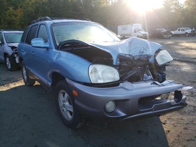 KM8SC13D84U742693 - 2004 HYUNDAI SANTA FE BLUE photo 1