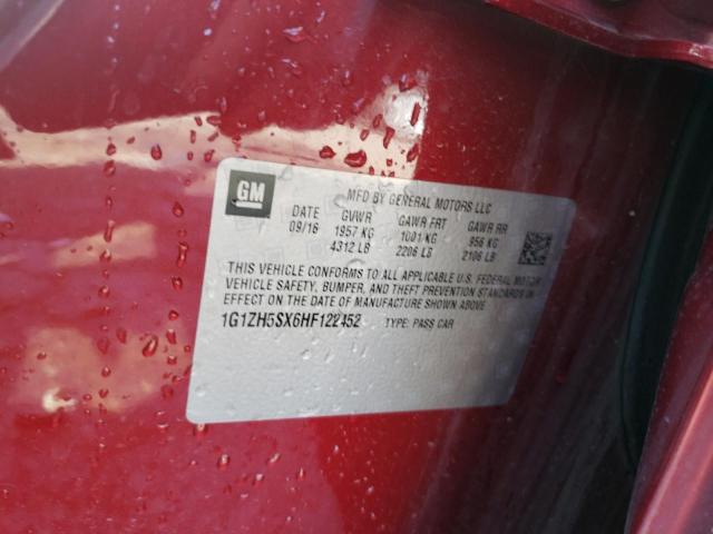 1G1ZH5SX6HF122452 - 2017 CHEVROLET MALIBU PRE RED photo 10