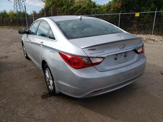 5NPEB4AC0DH596557 - 2013 HYUNDAI SONATA GLS SILVER photo 3