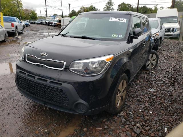 KNDJN2A22E7067442 - 2014 KIA SOUL BLACK photo 2