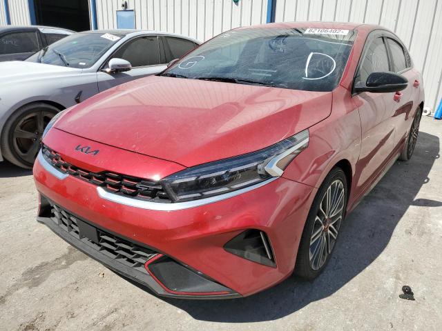 3KPF44AC6NE445386 - 2022 KIA FORTE GT RED photo 2